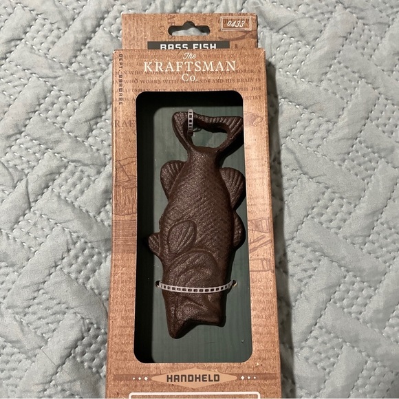 The Kraftsman Co Durable Cast Iron Bass Fish 6" Bottle Opener - Picture 1 of 1